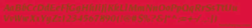 Police NeuvareseBolditalic – polices brunes sur fond rouge