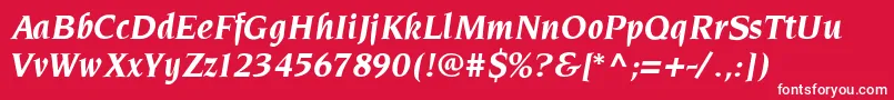 NeuvareseBolditalic Font – White Fonts on Red Background