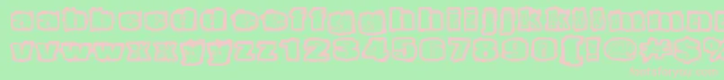 Territorio Font – Pink Fonts on Green Background