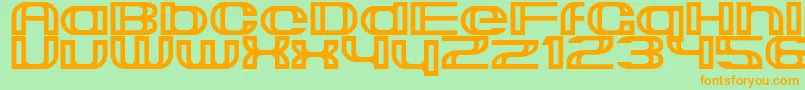 Suncatcher Font – Orange Fonts on Green Background