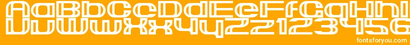 Suncatcher Font – White Fonts on Orange Background