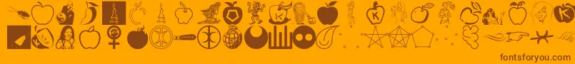 Шрифт FnordHodge – коричневые шрифты на оранжевом фоне
