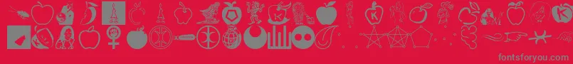 FnordHodge Font – Gray Fonts on Red Background