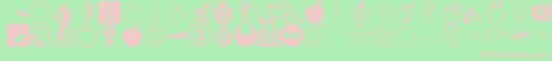 Шрифт FnordHodge – розовые шрифты на зелёном фоне