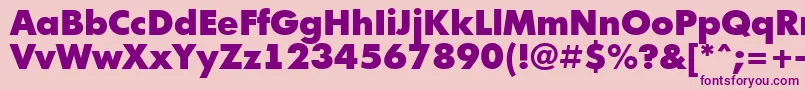 Futuri1 Font – Purple Fonts on Pink Background