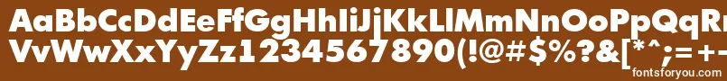 フォントFuturi1 – 茶色の背景に白い文字