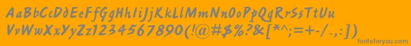 AshleyScriptMt Font – Gray Fonts on Orange Background