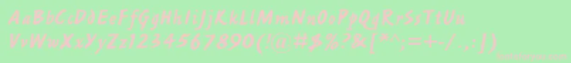 AshleyScriptMt Font – Pink Fonts on Green Background