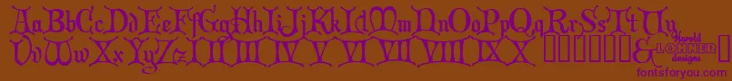 Chrici Font – Purple Fonts on Brown Background