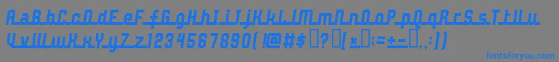 フォントJohndoe – 灰色の背景に青い文字