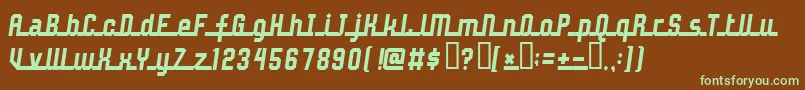 Johndoe Font – Green Fonts on Brown Background