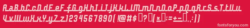 Johndoe Font – Pink Fonts on Red Background