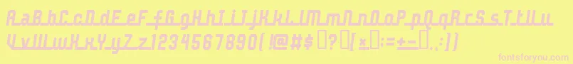Johndoe Font – Pink Fonts on Yellow Background