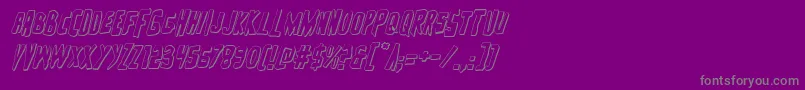 Zakenstein3Dital Font – Gray Fonts on Purple Background