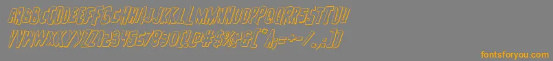 Zakenstein3Dital Font – Orange Fonts on Gray Background