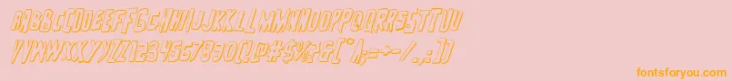 Zakenstein3Dital Font – Orange Fonts on Pink Background