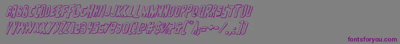 Weitere Informationen zur Zakenstein3Dital-Schriftart Zakenstein3Dital-Schriftart – Violette Schriften auf grauem Hintergrund