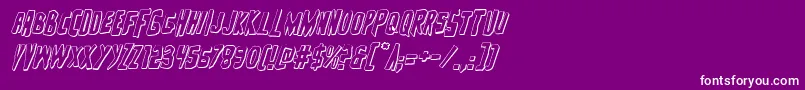 Zakenstein3Dital Font – White Fonts on Purple Background