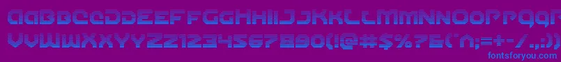 Gunnerstormgrad Font – Blue Fonts on Purple Background