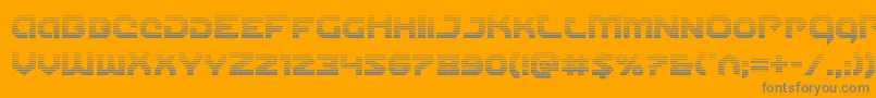 Gunnerstormgrad Font – Gray Fonts on Orange Background