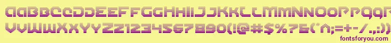 Gunnerstormgrad Font – Purple Fonts on Yellow Background