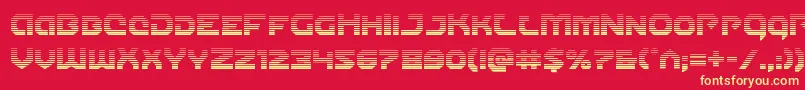 Gunnerstormgrad Font – Yellow Fonts on Red Background