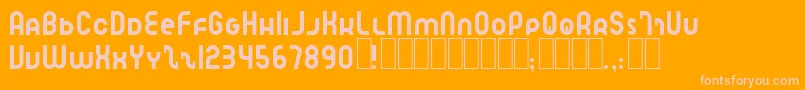 フォントSpedlrn – オレンジの背景にピンクのフォント