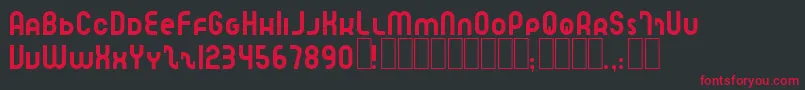 Spedlrn Font – Red Fonts on Black Background