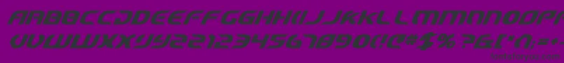 StarfighterCadetBoldItalic Font – Black Fonts on Purple Background