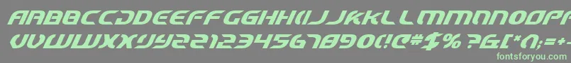 StarfighterCadetBoldItalic Font – Green Fonts on Gray Background