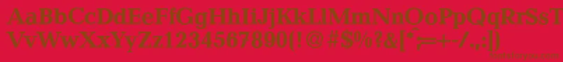QuantityBold Font – Brown Fonts on Red Background