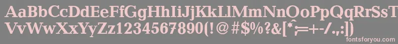QuantityBold Font – Pink Fonts on Gray Background