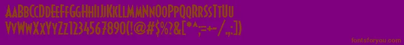 DecoturaIcg Font – Brown Fonts on Purple Background