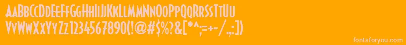 DecoturaIcg Font – Pink Fonts on Orange Background