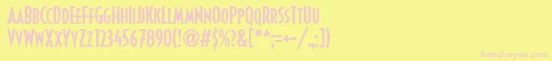 DecoturaIcg Font – Pink Fonts on Yellow Background