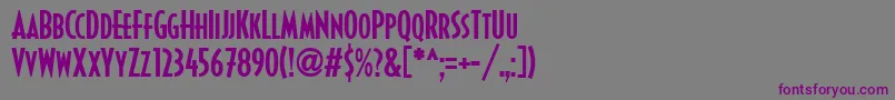 DecoturaIcg Font – Purple Fonts on Gray Background