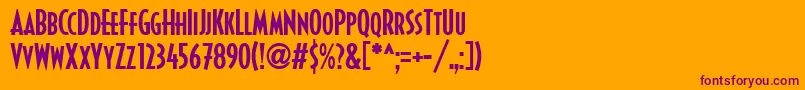 DecoturaIcg Font – Purple Fonts on Orange Background