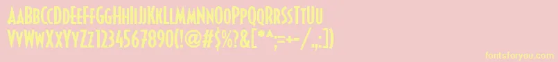 DecoturaIcg Font – Yellow Fonts on Pink Background