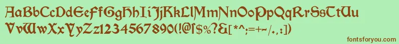 Morrisromanblack Font – Brown Fonts on Green Background