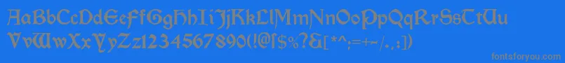 Morrisromanblack Font – Gray Fonts on Blue Background