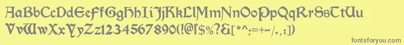 Morrisromanblack Font – Gray Fonts on Yellow Background
