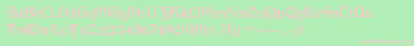 Morrisromanblack Font – Pink Fonts on Green Background