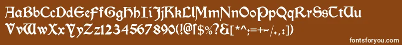 Morrisromanblack Font – White Fonts on Brown Background