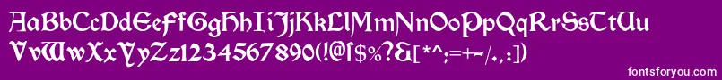 Morrisromanblack Font – White Fonts on Purple Background
