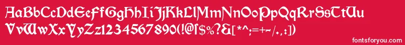 Morrisromanblack Font – White Fonts on Red Background