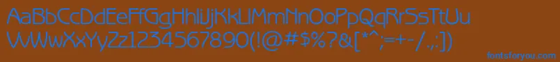Benguiatgothicc Font – Blue Fonts on Brown Background