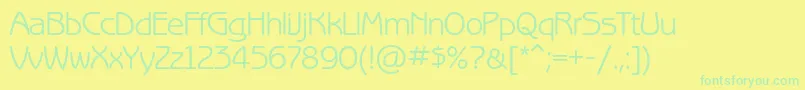 Benguiatgothicc Font – Green Fonts on Yellow Background