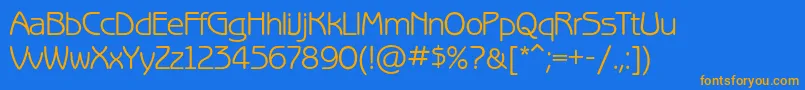 Benguiatgothicc Font – Orange Fonts on Blue Background