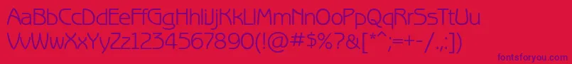 Benguiatgothicc Font – Purple Fonts on Red Background
