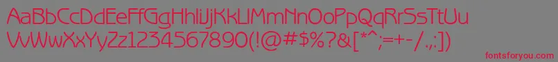 Benguiatgothicc Font – Red Fonts on Gray Background